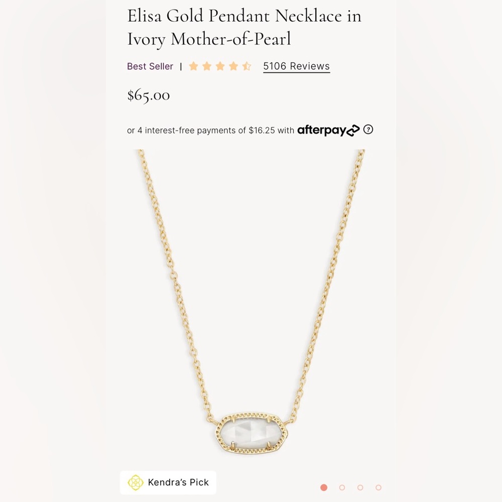 Kendra Scott Elisa pendant necklace